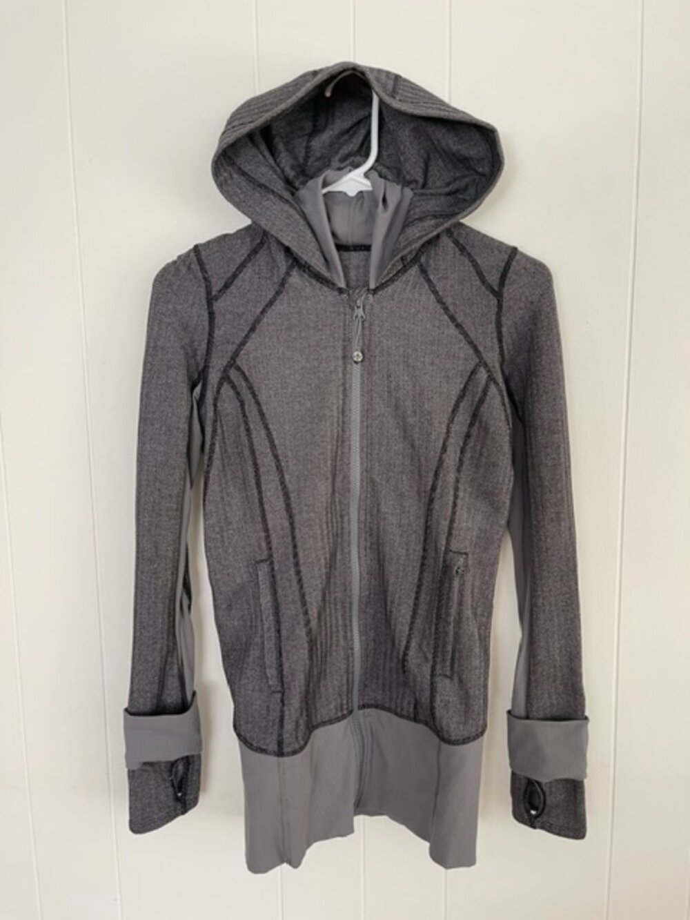 Lululemon Define Hooded Jacket Herringbone w/ Double Collar | Size 4 (see pics)